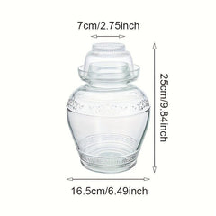 Glass Pickle Jar Fermentation Kit Crock Water Seal Airlock Lid Pickle Jar