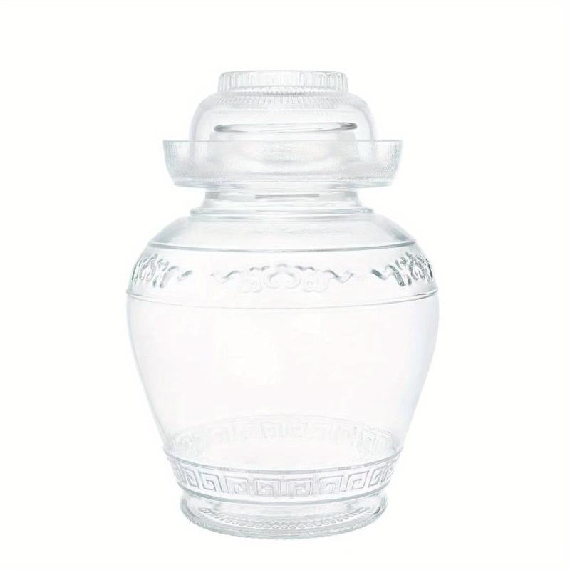 Glass Pickle Jar Fermentation Kit Crock Water Seal Airlock Lid Pickle Jar