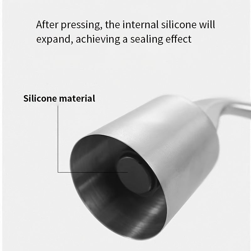 Stainless Steel Wine Stopper Silicone Expanding Bottle Plug