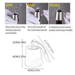 Stainless Steel Wine Stopper Silicone Expanding Bottle Plug