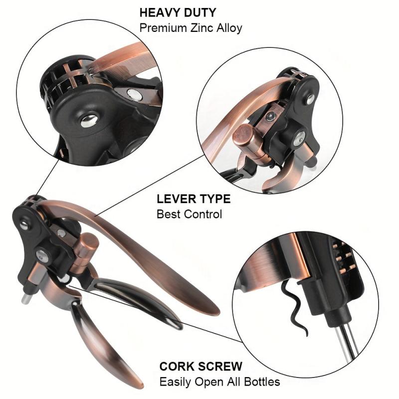 Zinc Bar Lever Corkscrew Bottle Opener