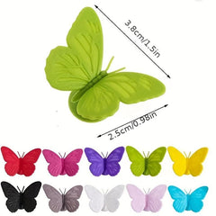10pcs Butterfly Style Wine Glass Markers Set for Stemless Glasses