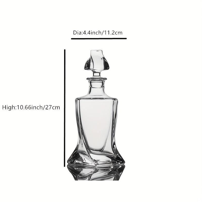 Twisted Whiskey Decanter With Stopper 27 Oz