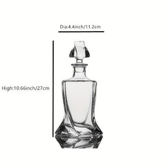 Twisted Whiskey Decanter With Stopper 27 Oz