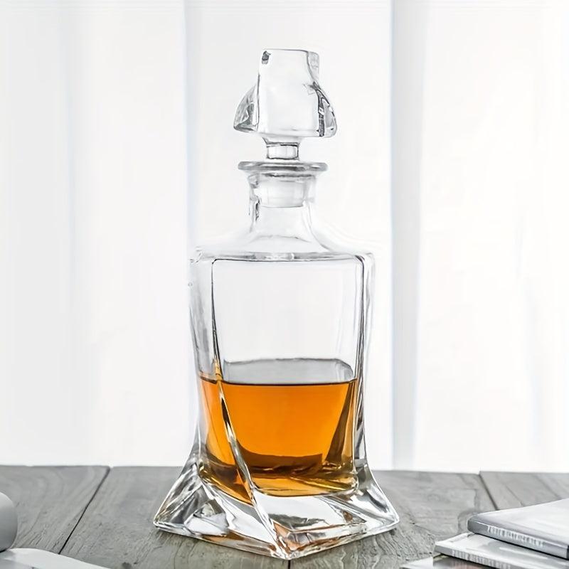 Twisted Whiskey Decanter With Stopper 27 Oz
