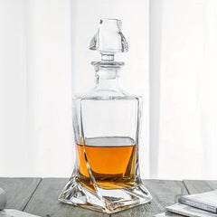 Twisted Whiskey Decanter With Stopper 27 Oz