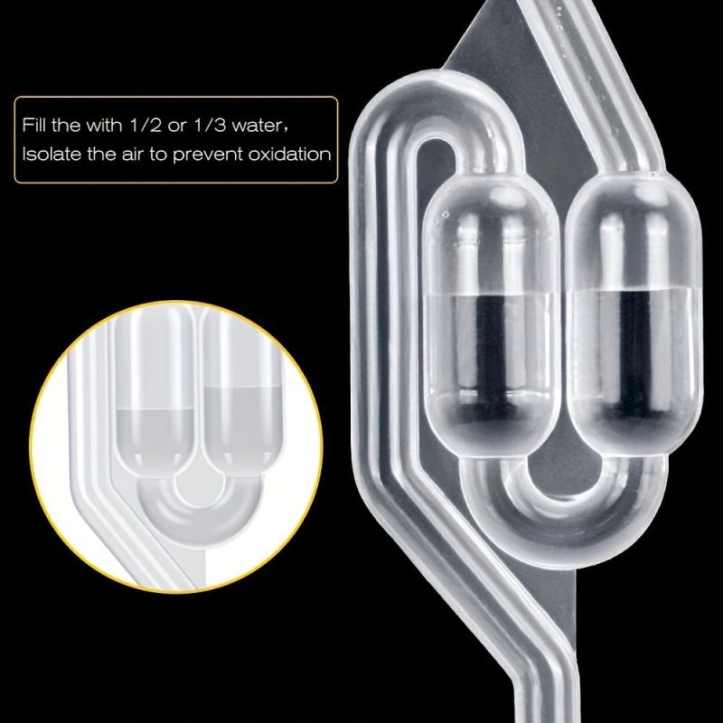 2pcs S Type Fermentation Airlocks with Grommets