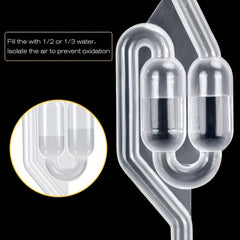 2pcs S Type Fermentation Airlocks with Grommets