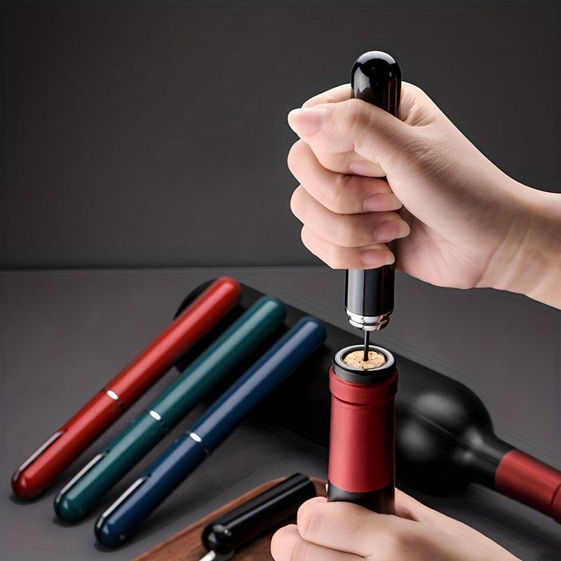 Pen Wine Bottle Opener Pump Cork Remover Foil Cutter Corkscrew Gift
