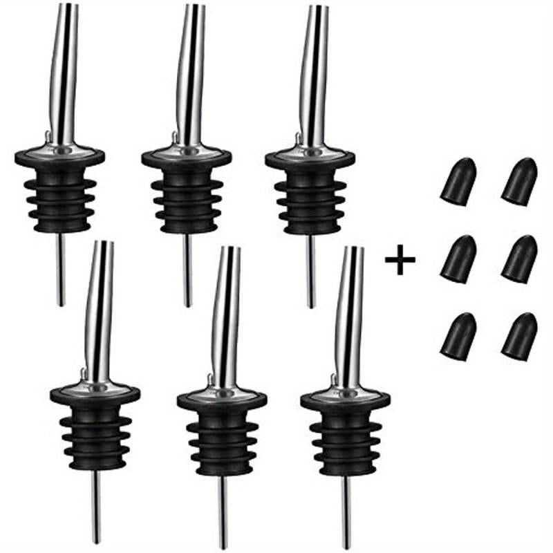6pcs Stainless Steel Pourers Wine Aerators Liquor Bottle Pourers