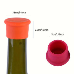 6pcs Silicone Wine Corks - Keep Beverages Fresh - Summer Drinkware