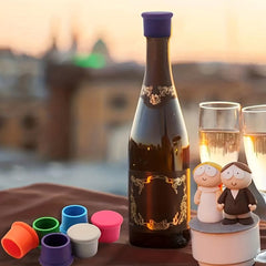 6pcs Silicone Wine Corks - Keep Beverages Fresh - Summer Drinkware