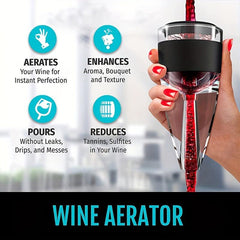 Red Wine Aerator Decanter - Enhanced Flavors, Smoother Finish