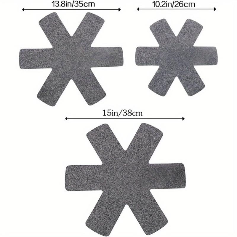 Pot And Pan Protectors 12pcs 3 Different Size Pads Stacking Separators