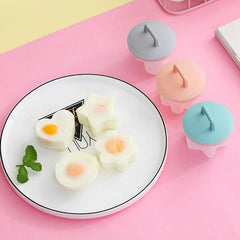 4pcs Egg Poacher With Lid 7 37cmx6 With Brush Non Stick Egg Cookers