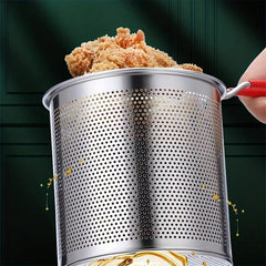 3L Stainless Steel Deep Fryer for Stove Top with Strainer Chicken Cooker Kit