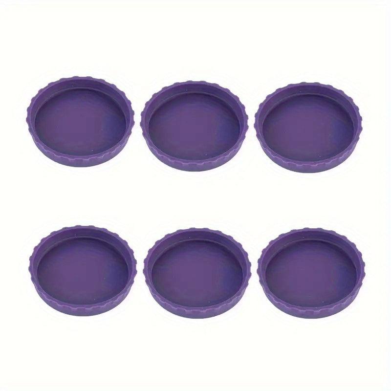 6pcs Silicone Can Lids Sealing Cover Leak-proof Cap Kitchen Accessorie