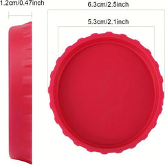 6pcs Silicone Can Lids Sealing Cover Leak-proof Cap Kitchen Accessorie
