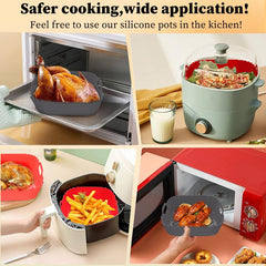 2pcs Silicone Baking Moulds for Hot Air Fryer Accessories
