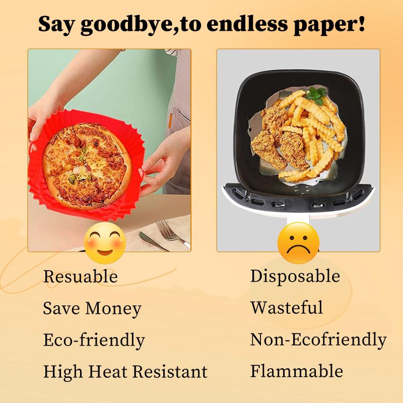 2pcs Silicone Baking Moulds for Hot Air Fryer Accessories