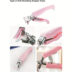 2pcs Stainless Steel Anti Scalding Bowl Plate Gripper Clips Tongs