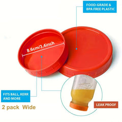 4pcs Mason Jar Lids Colored Plastic Storage Caps Leak Proof Jar Cover