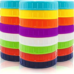 4pcs Mason Jar Lids Colored Plastic Storage Caps Leak Proof Jar Cover