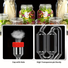 2pcs S Type Airlocks Twin Bubble With Grommets