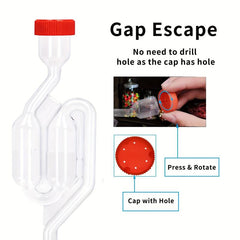 2pcs S Type Airlocks Twin Bubble With Grommets