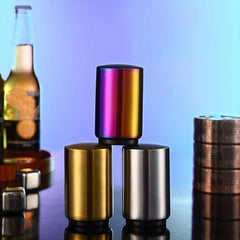 Automatic Bottle Cap Opener Stainless Steel Beer Bottle Opener Push Down Pop Off