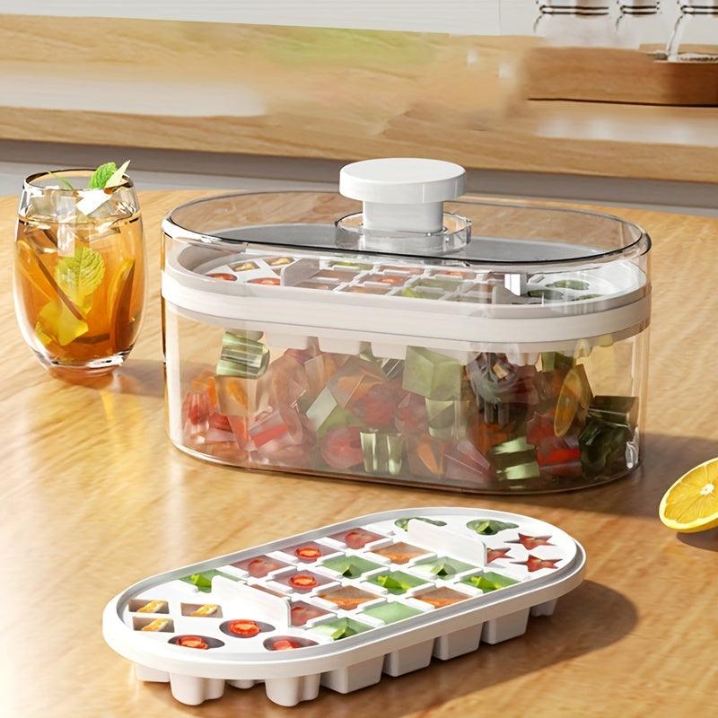 Household Ice Making Box 2 In 1 Ice Maker Kitchen Gadget