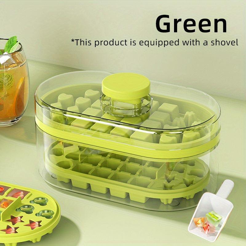 Household Ice Making Box 2 In 1 Ice Maker Kitchen Gadget