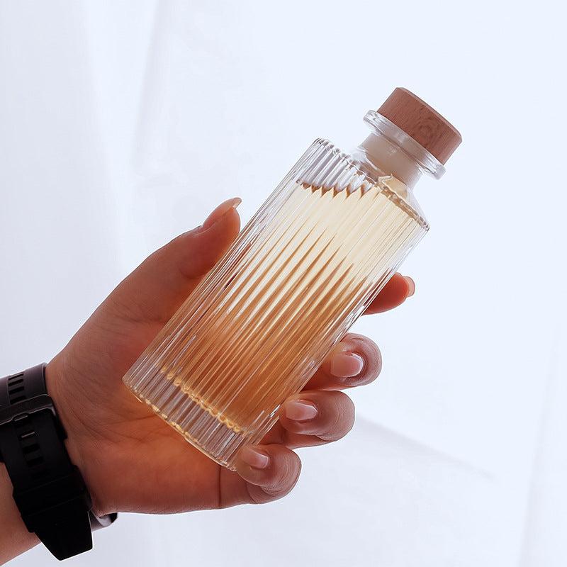 Lead Glass Coffee Bottles with Wood Lid - Ideal for Cold Brew Tea