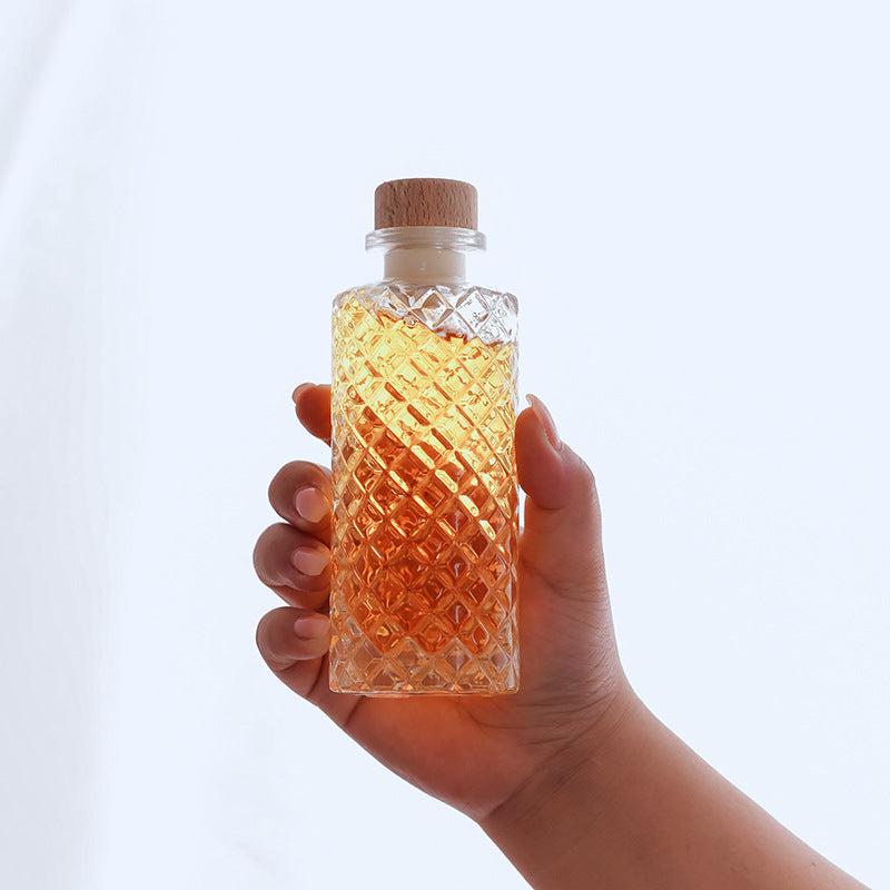 Lead Glass Coffee Bottles with Wood Lid - Ideal for Cold Brew Tea