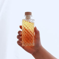 Lead Glass Coffee Bottles with Wood Lid - Ideal for Cold Brew Tea