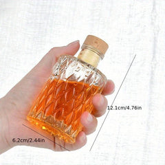 Lead Glass Coffee Bottles with Wood Lid - Ideal for Cold Brew Tea