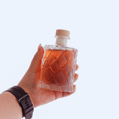 Lead Glass Coffee Bottles with Wood Lid - Ideal for Cold Brew Tea