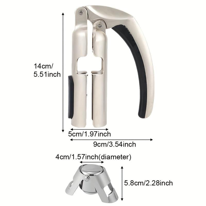 Metal Corkscrew Champagne Bottle Opener Cork Puller Bar Jar Corkscrew