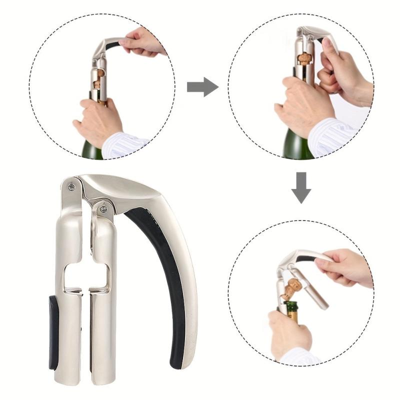 Metal Corkscrew Champagne Bottle Opener Cork Puller Bar Jar Corkscrew