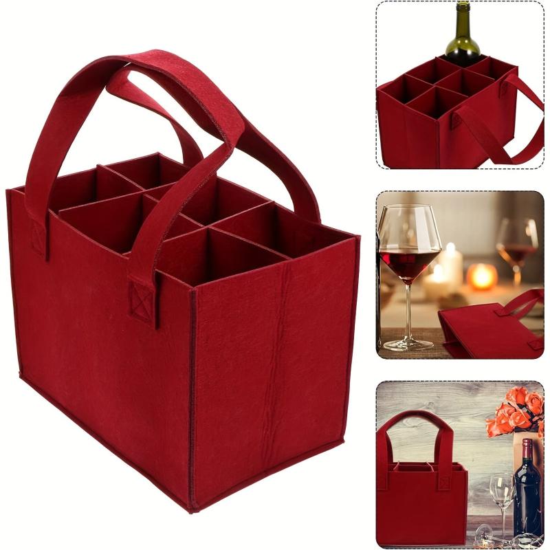 Portable Wine Bag Red Wine Felt Bag Christmas Wedding Wine Storage Bag Gift