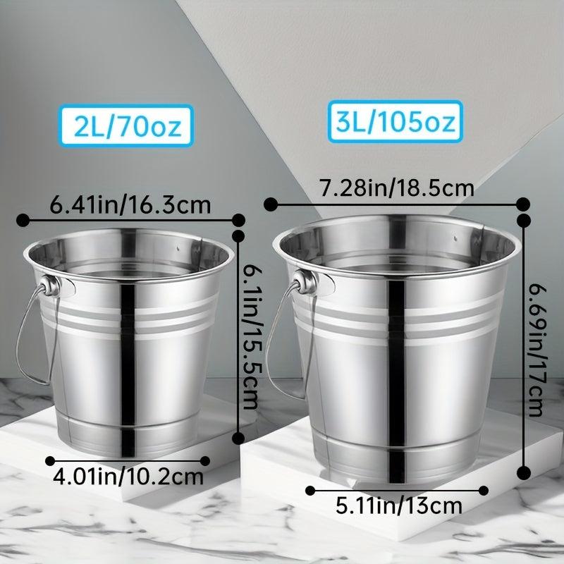 Stainless Steel Ice Bucket for Outdoor Picnic and Parties