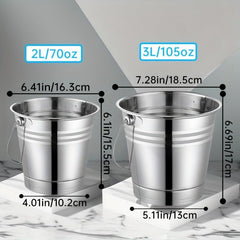 Stainless Steel Ice Bucket for Outdoor Picnic and Parties