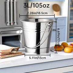Stainless Steel Ice Bucket for Outdoor Picnic and Parties