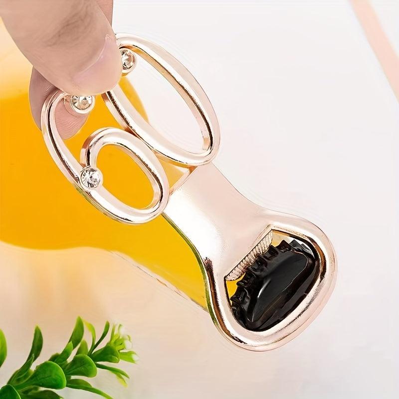 60 Bottle Opener Golden Alloy Number Sixty Beer Opener 60th Birthday Party Favor