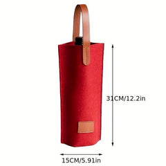 Felt Wine Tote Bag Single Bottle Brandy Gift Bag