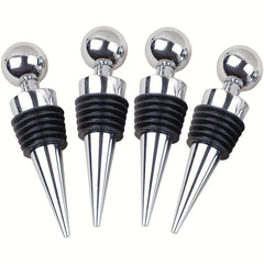 4pcs Reusable Wine Stopper Bottle Stopper Silicone Wine Saver