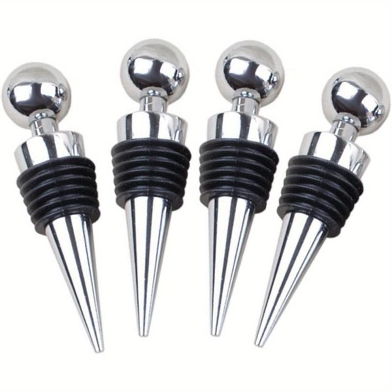 4pcs Reusable Wine Stopper Bottle Stopper Silicone Wine Saver