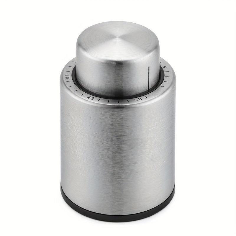 Stainless Steel Vacuum Wine Bottle Stopper with Time Scale Record
