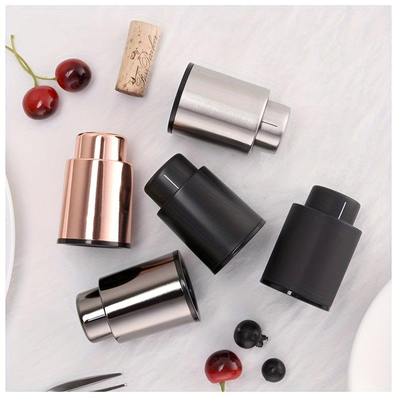 Stainless Steel Vacuum Wine Bottle Stopper with Time Scale Record