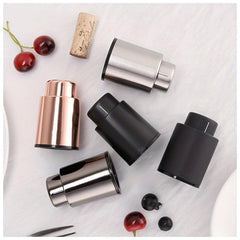 Stainless Steel Vacuum Wine Bottle Stopper with Time Scale Record